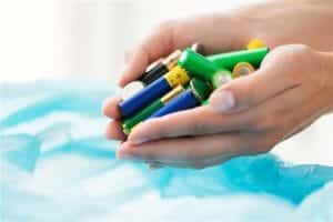 recycling batteries