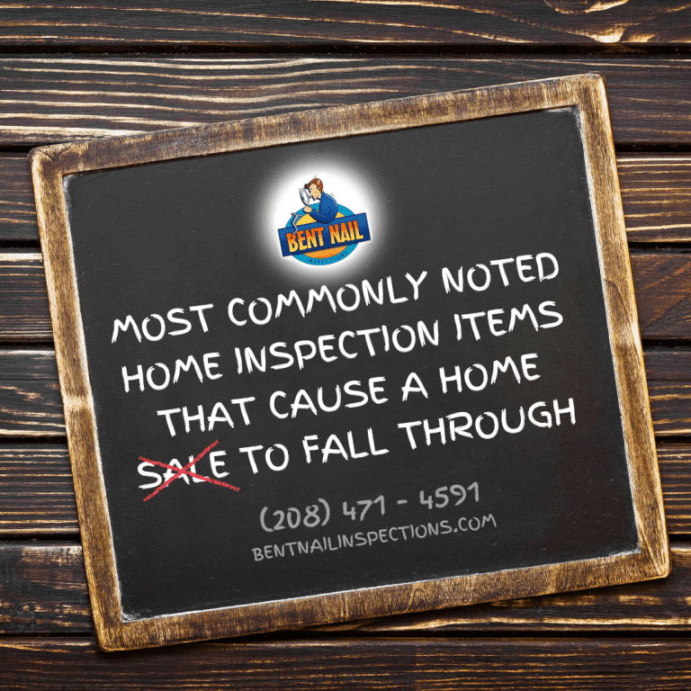 Most Commonly Noted Home Inspection Items That Cause A Home Sale To Fall Through - Boise Home Inspection Banner