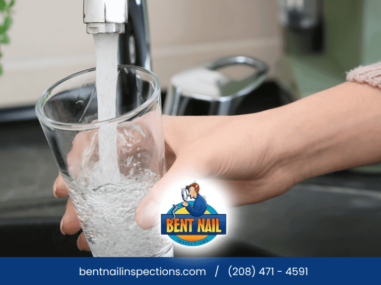 Water sample collected for well testing in Boise, ID during inspection.