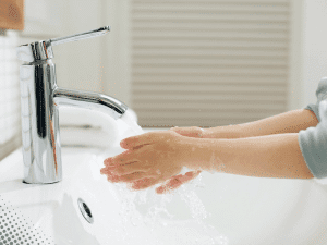 Clean running water from faucet in a Boise, ID home during well testing evaluation.